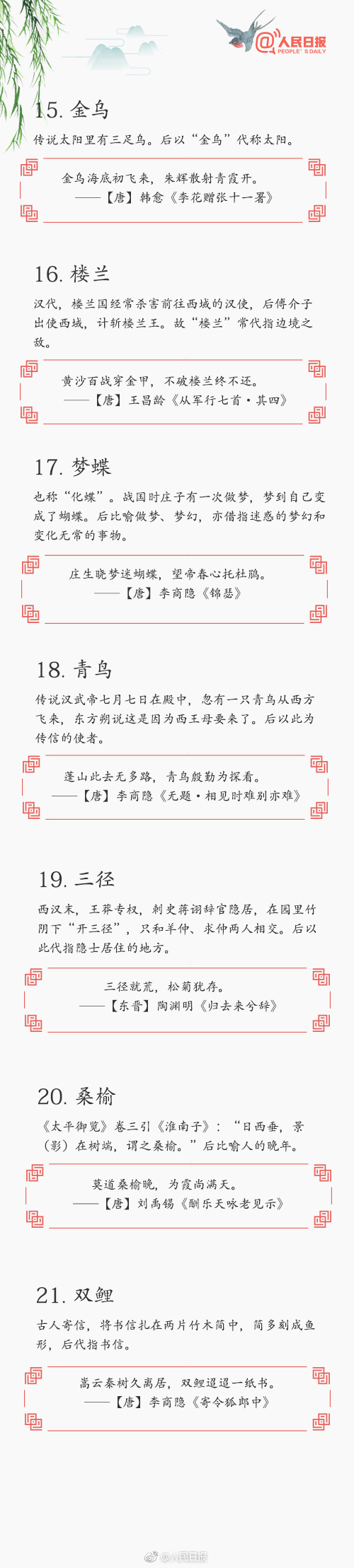 常識(shí)積累：70個(gè)詩詞中的文化典故