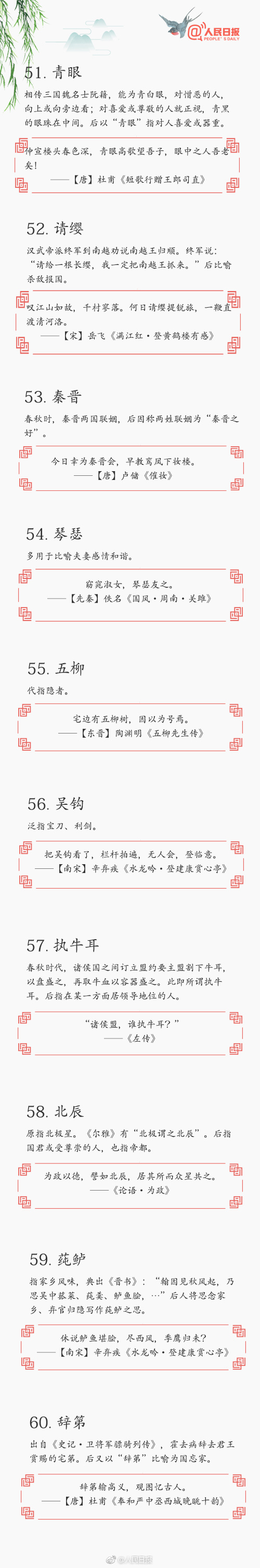 常識(shí)積累：70個(gè)詩詞中的文化典故