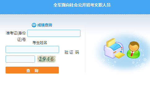 2020年軍隊(duì)文職考試筆試成績查詢?nèi)肟谝验_通